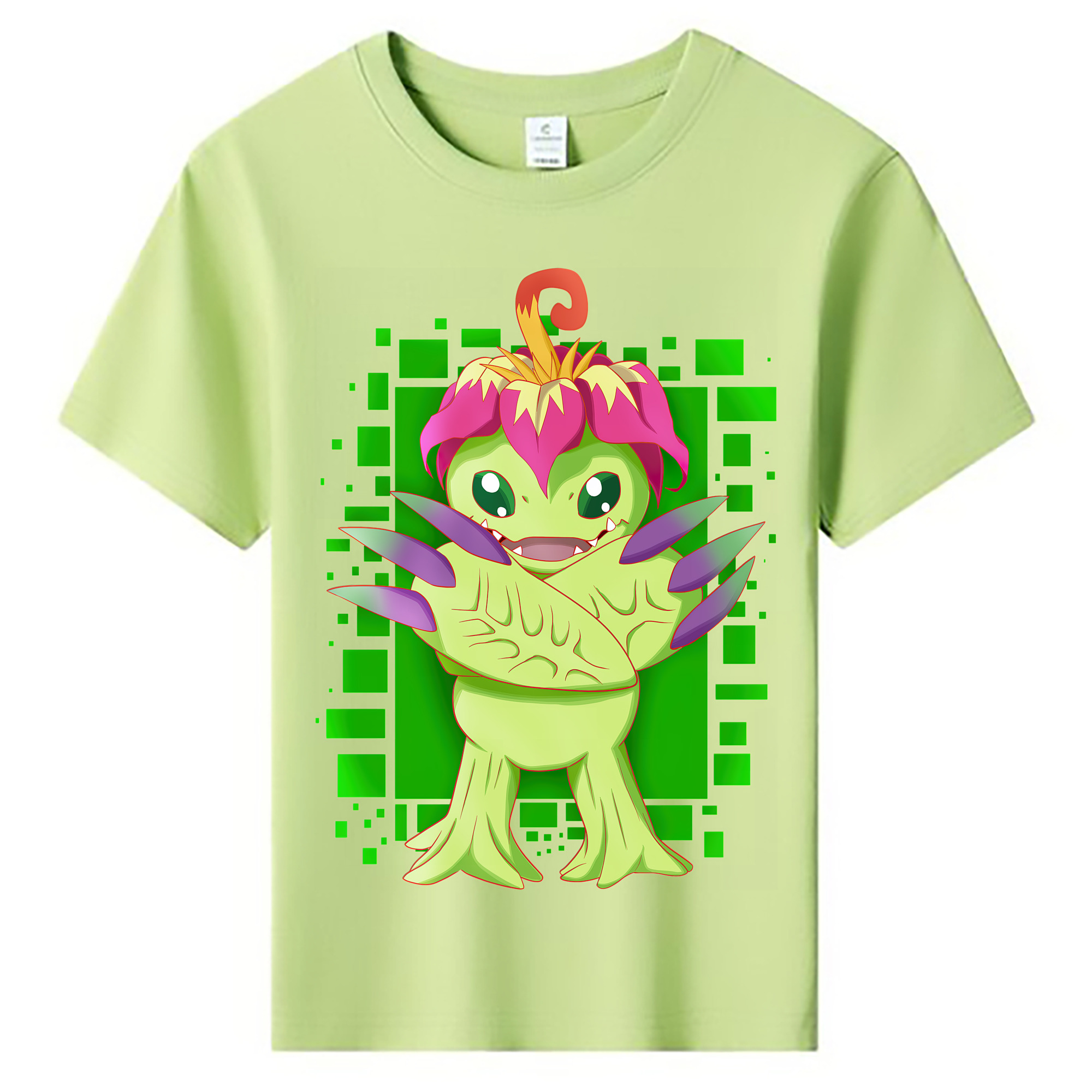 （画像用） Digimon デジタルモンスター/デジモン 綿100％キッズTシャツ（フロントプリント）